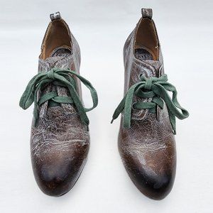 Frye Miranda Distressed Lace-Up Bootie